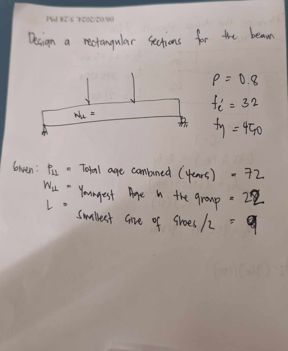 Design a rectangular beam for a 9 - meter span to