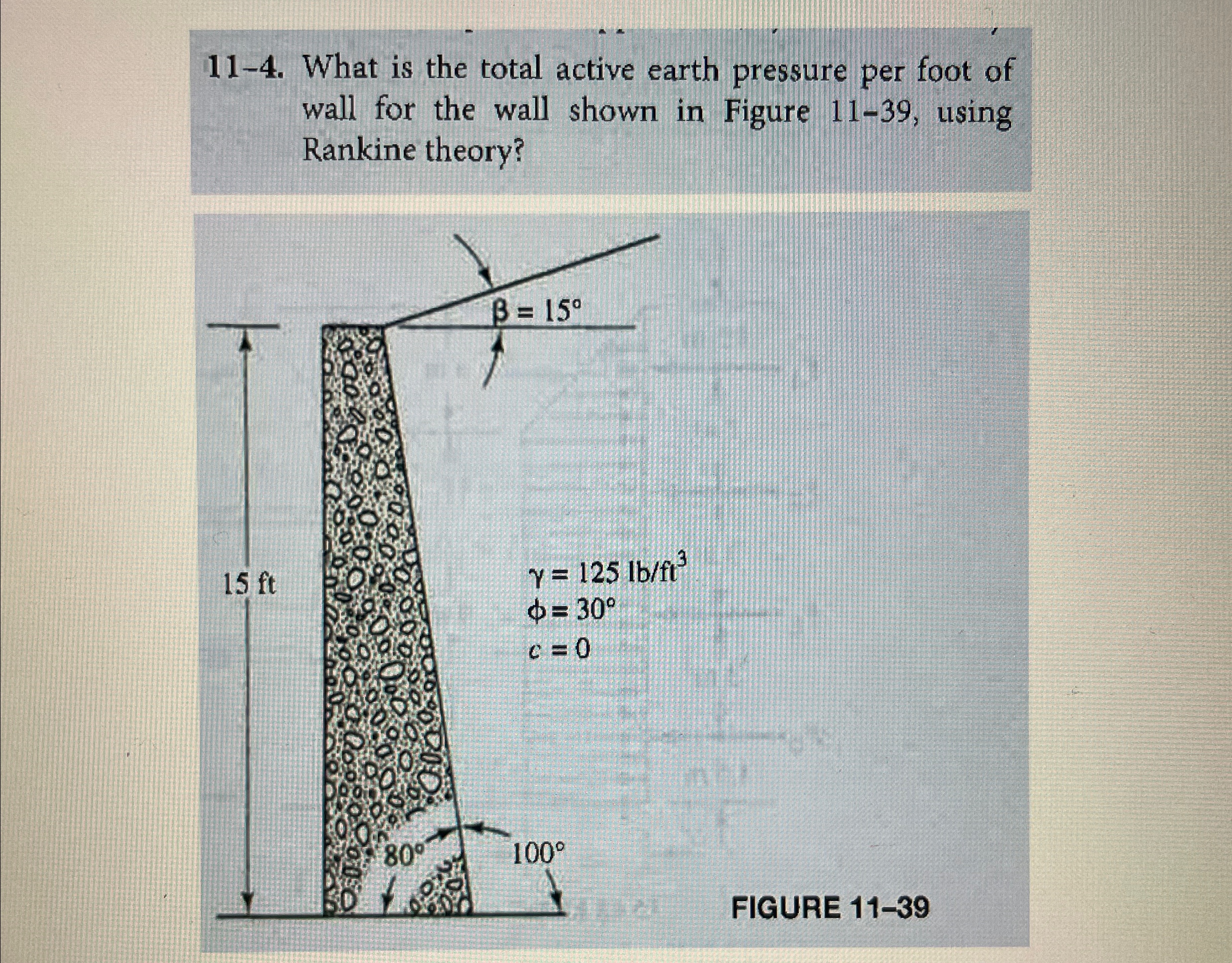 1 1 - 4 . What is the total active earth pressure