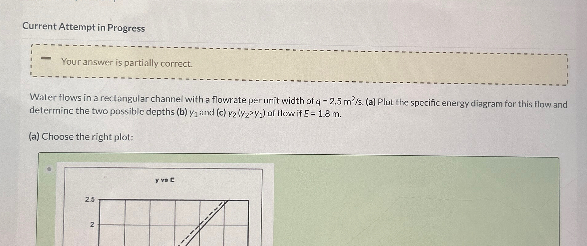 Current Attempt in Progress Your answer is