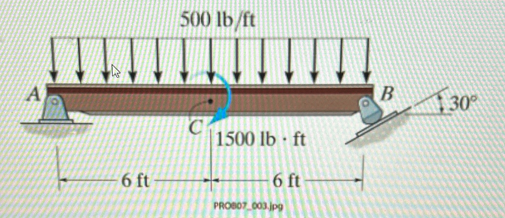 Find the reaction if the beam beloz