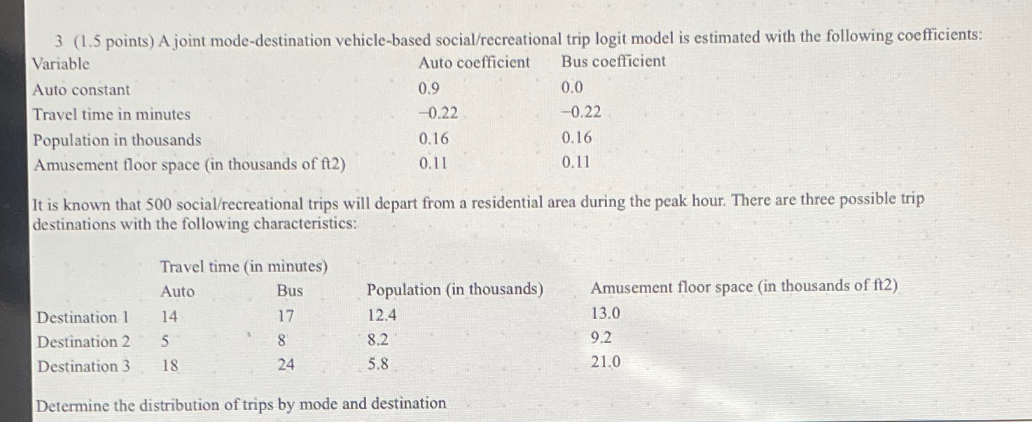 3 ( 1 . 5 points ) A joint mode - destination