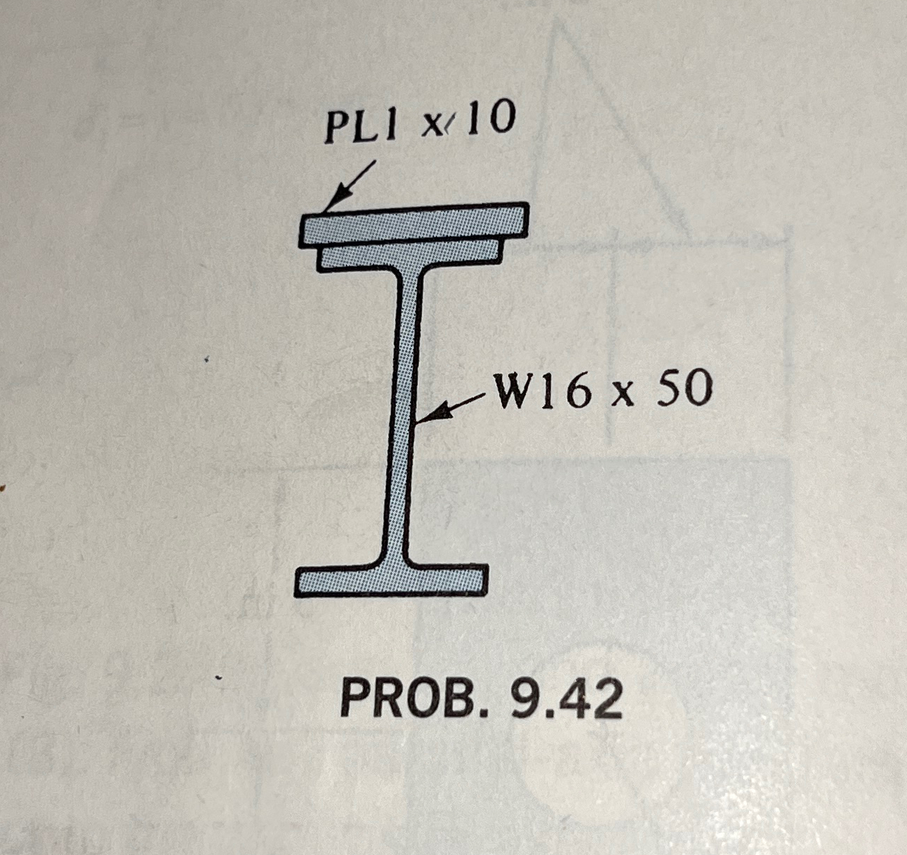 PROB. 9 . 4 2 For the composite area shown,