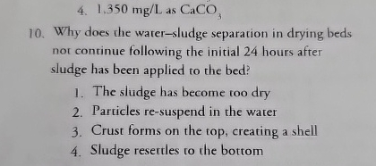 1 , 3 5 0 m g L as C a C O 3 Why does the water -
