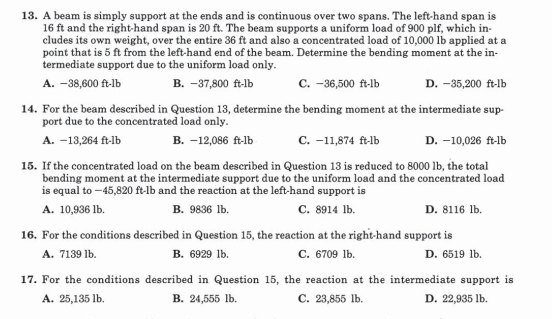 I need solution for 1 4 , 1 5 , 1 7 A beam is