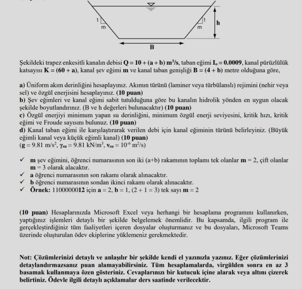 ( a = 0 , b = 7 , m = 2 ) ekildeki trapez