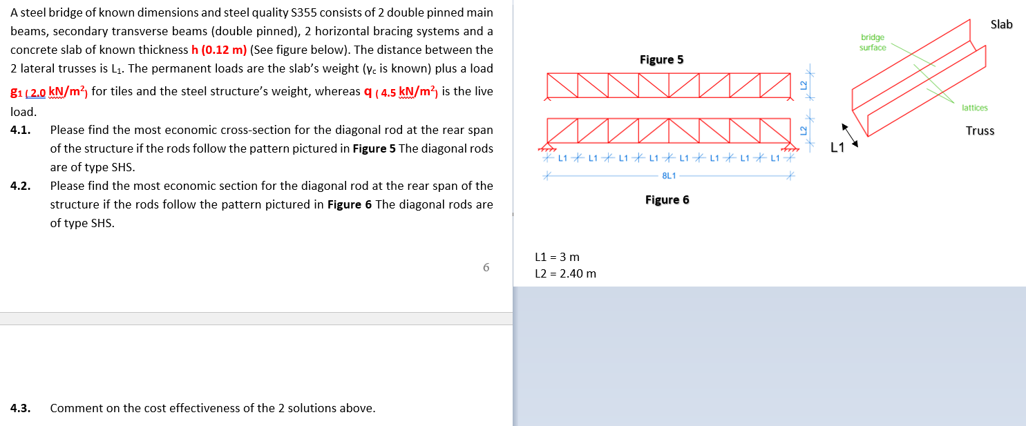 A steel bridge of known dimensions and steel