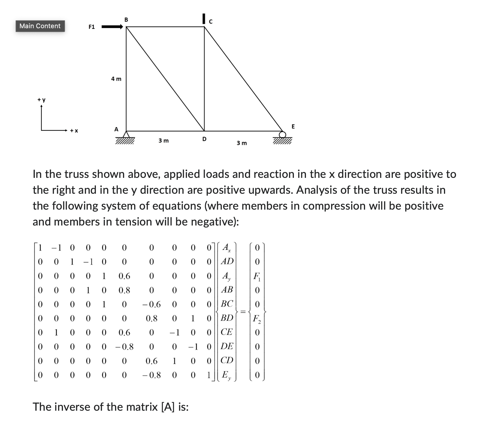 How much of a change in Force F 1 is required to