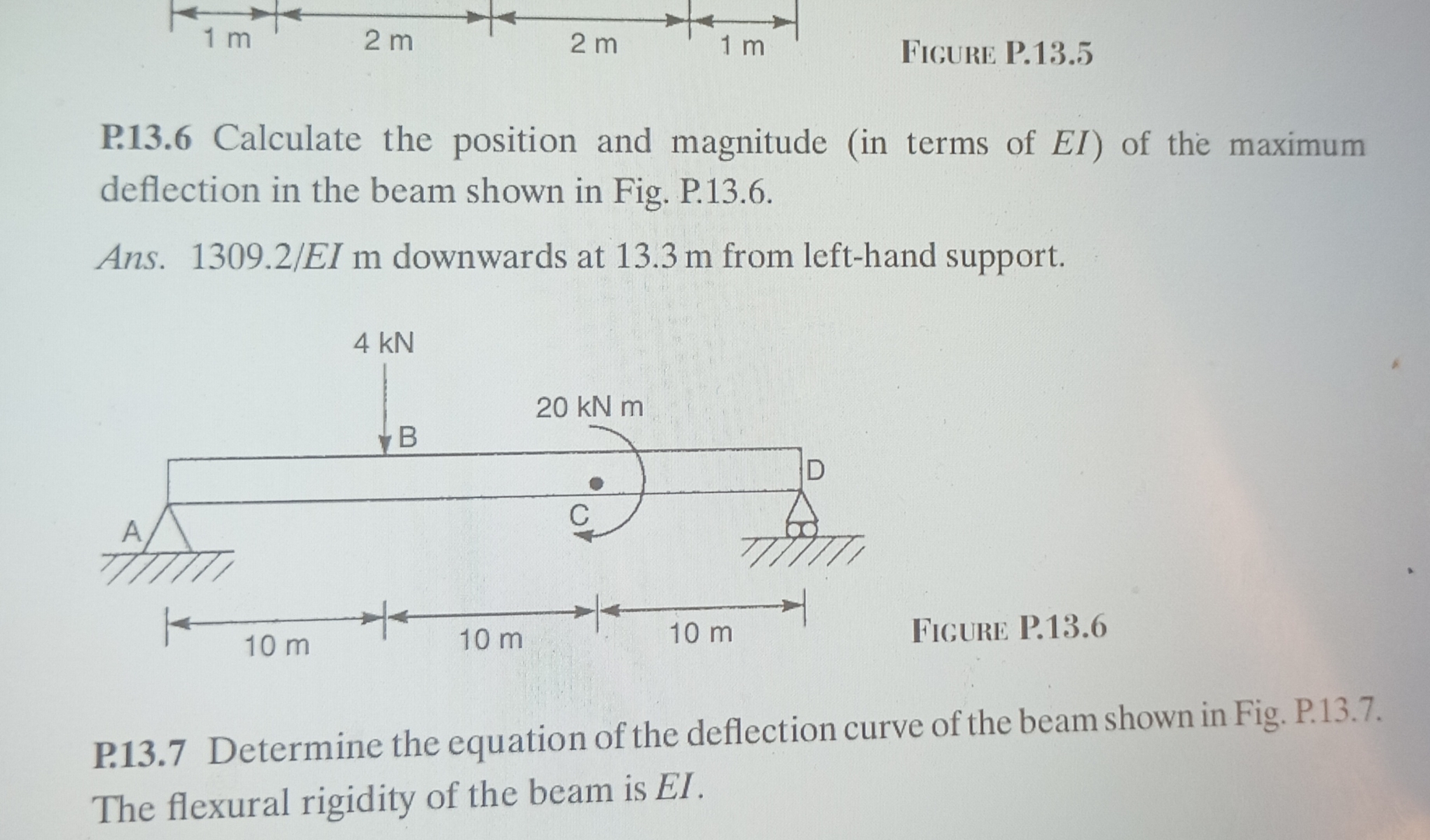 Figure P . 1 3 . 5 P 1 3 . 6 Calculate the