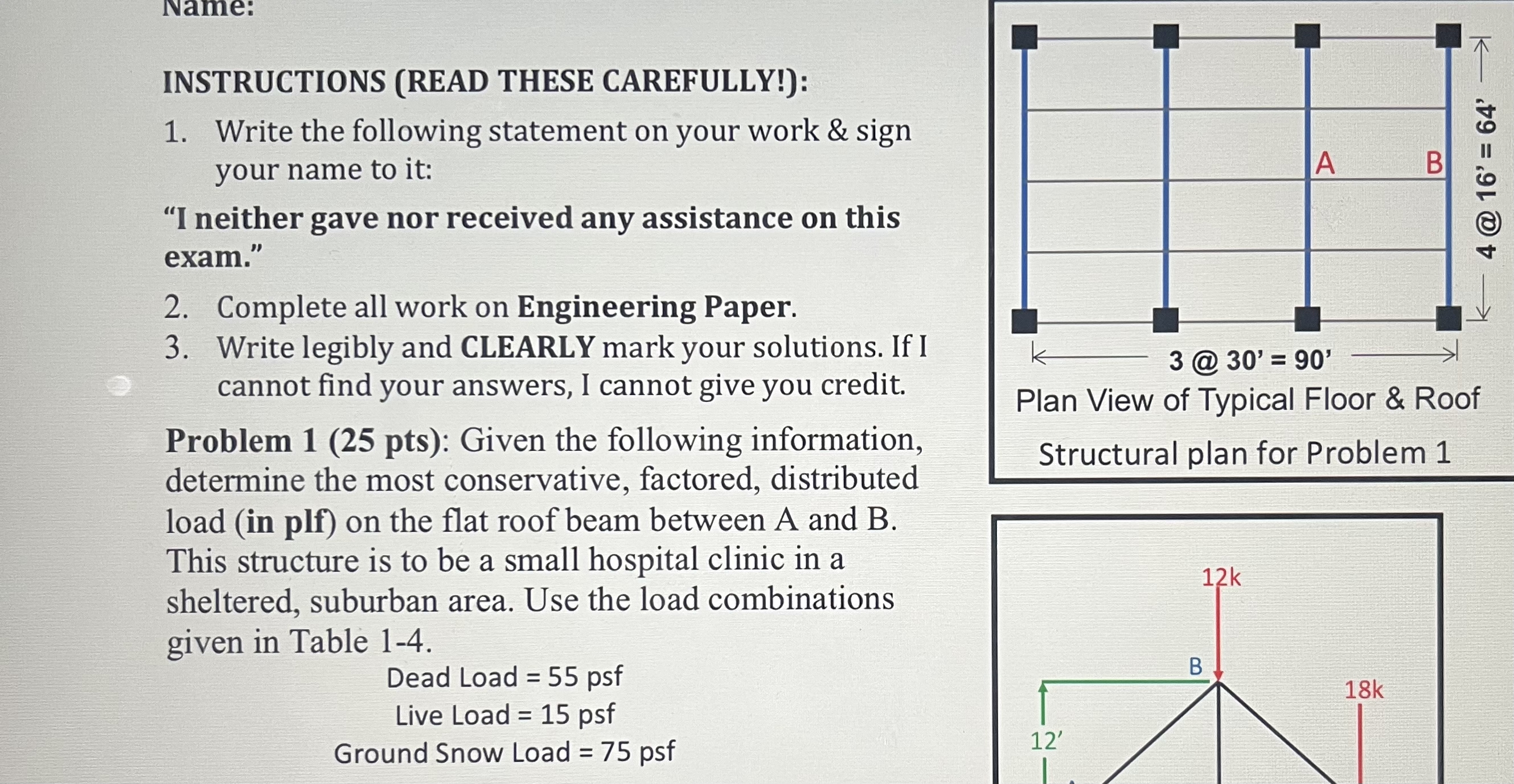 INSTRUCTIONS ( READ THESE CAREFULLY! ) : Write
