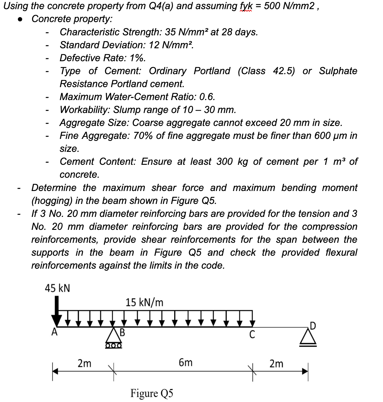 Using the concrete property from Q 4 ( a ) and