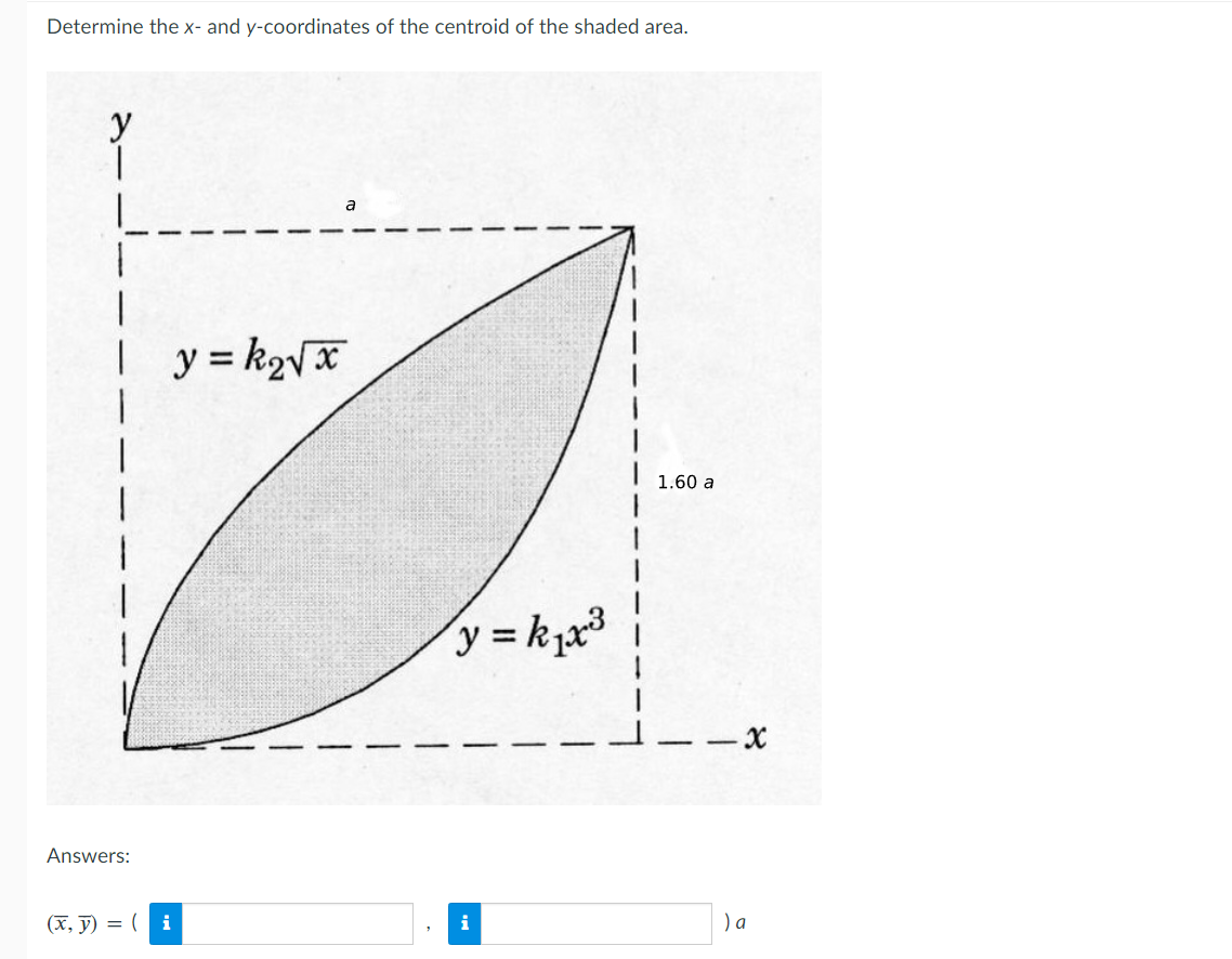 Determine the x - and y - coordinates of the