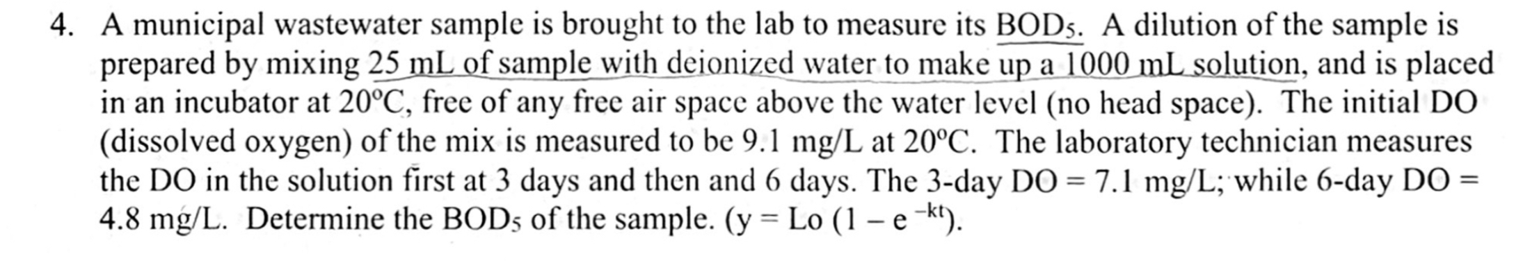 A municipal wastewater sample is brought to the