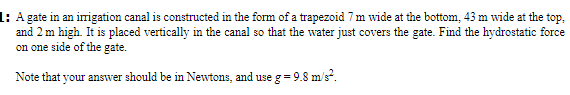 A gate in an irrigation canal is constructed in