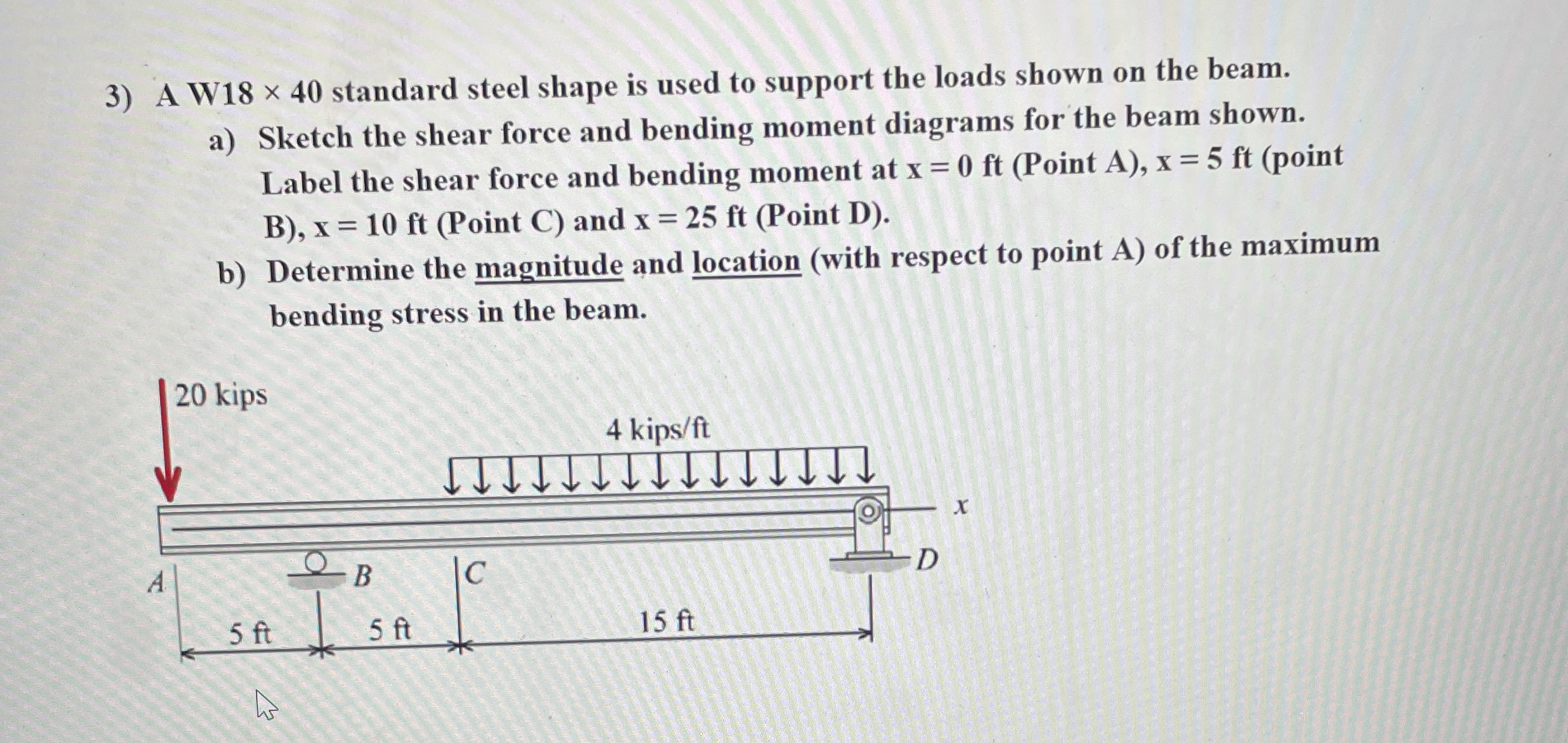 A W 1 8 4 0 standard steel shape is used to