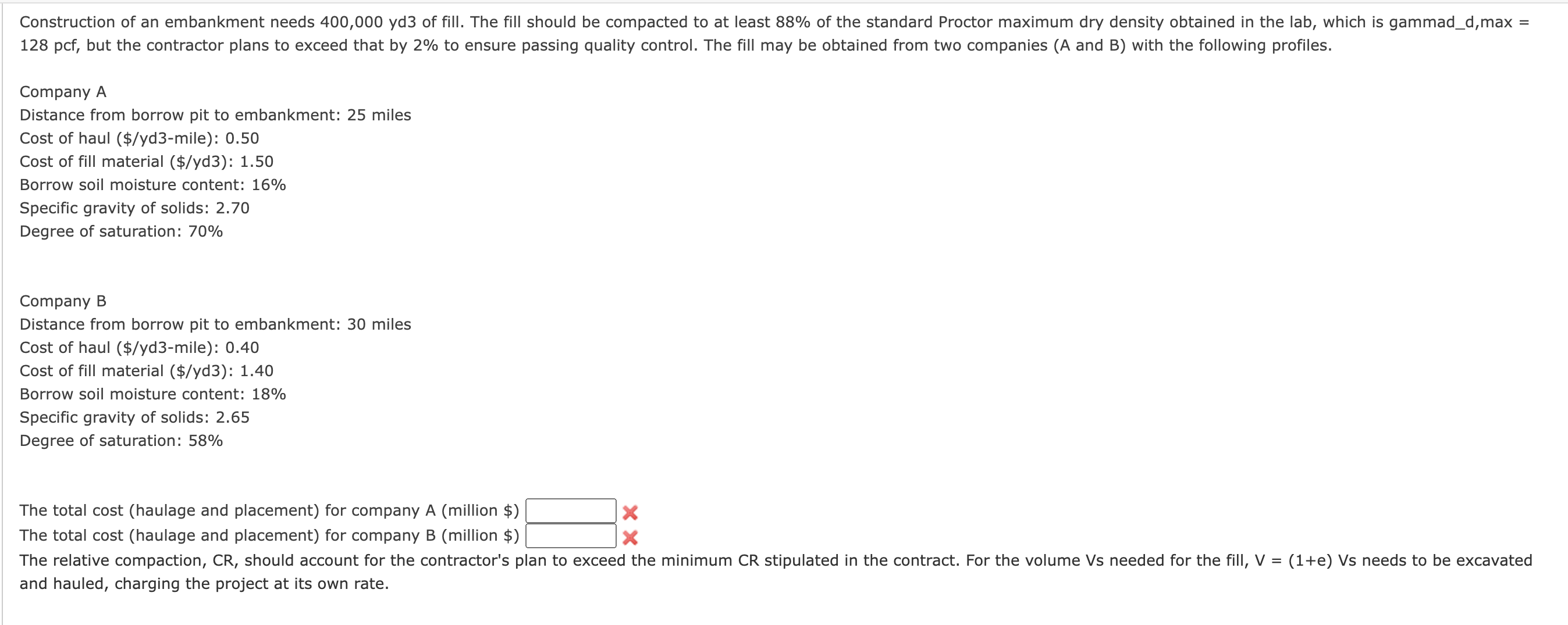 Please find the The total cost ( haulage and