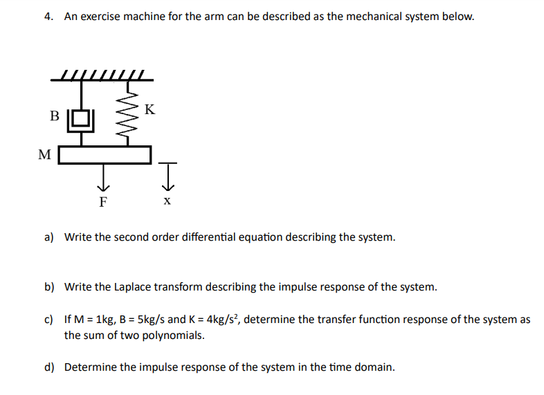 4 . An exercise machine for the arm can be