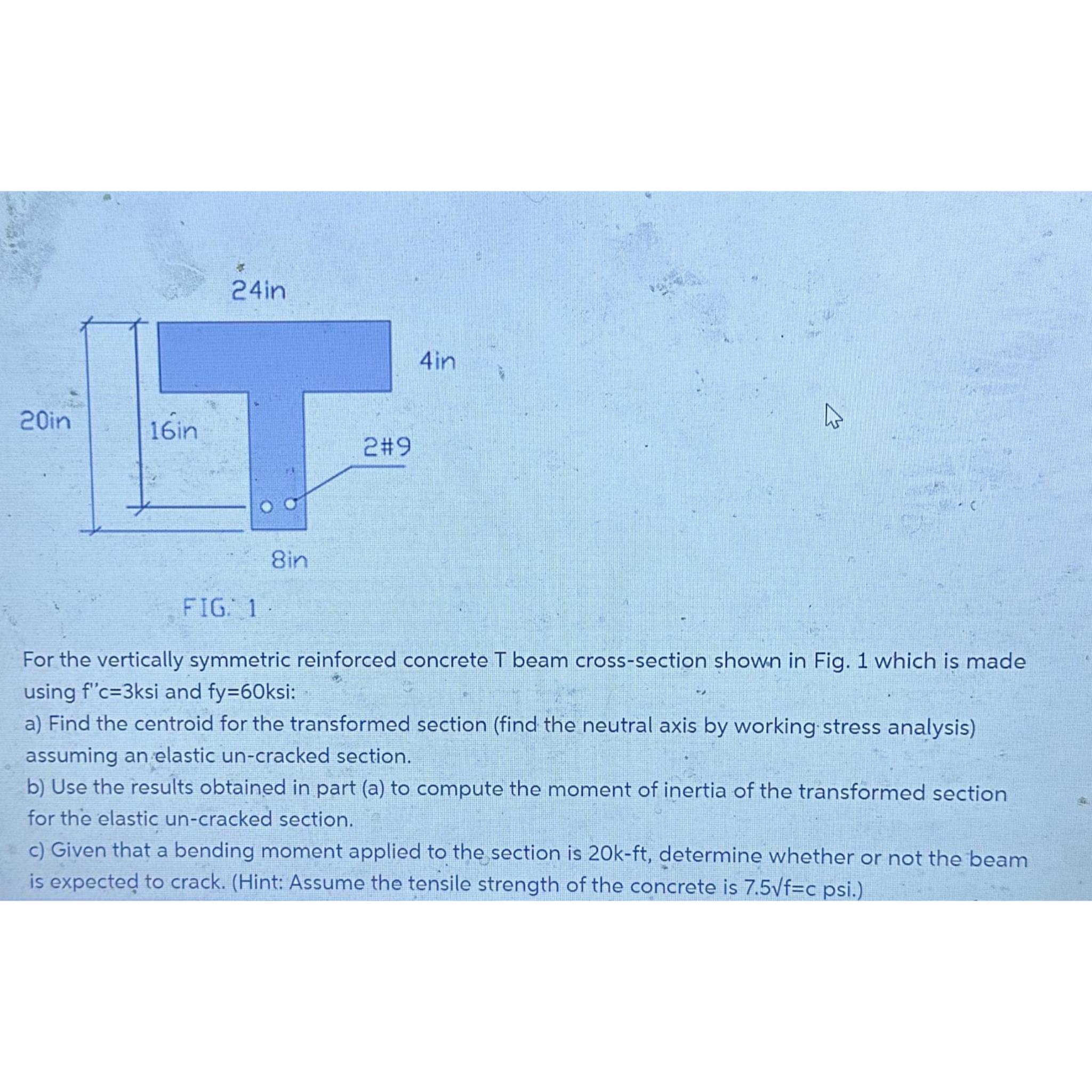 FIG: 1 For the vertically symmetric reinforced