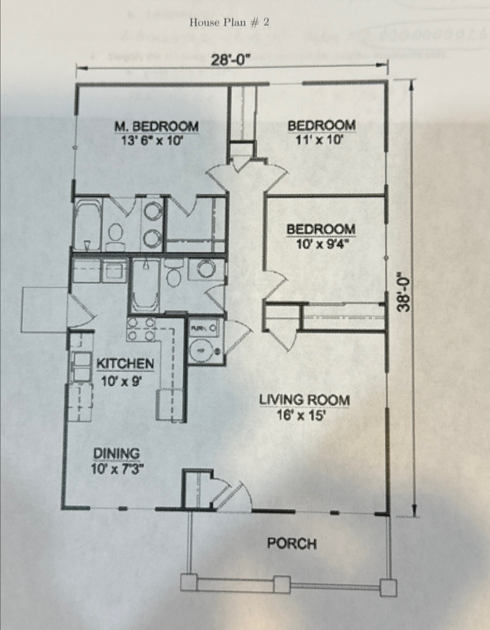 Use House Plan # 2 ( see next page or the