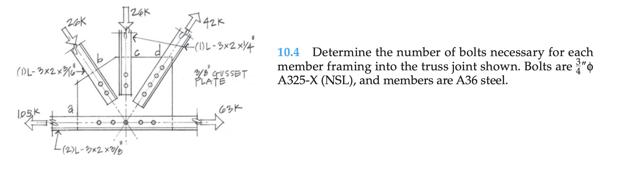 1 0 . 4 Determine the number of bolts necessary