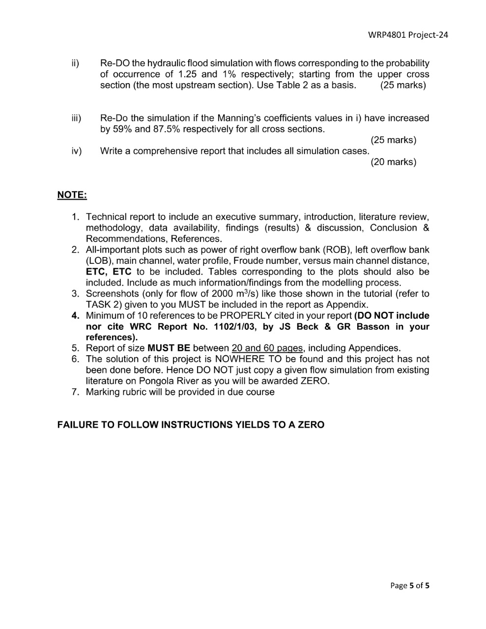 ii ) Re - DO the hydraulic flood simulation with
