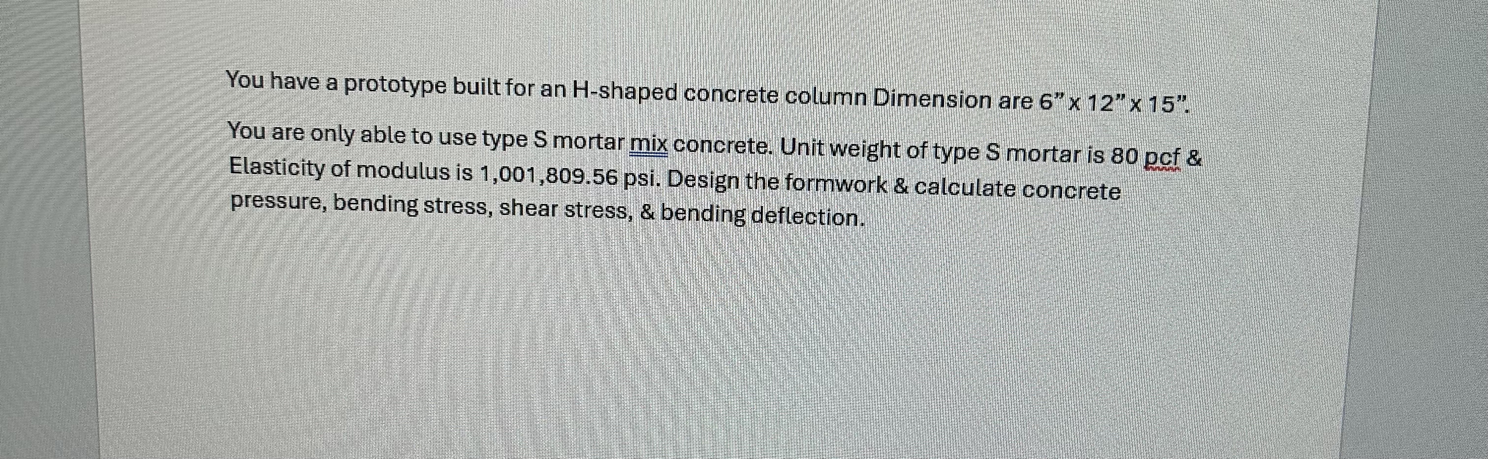 You have a prototype built for an H - shaped