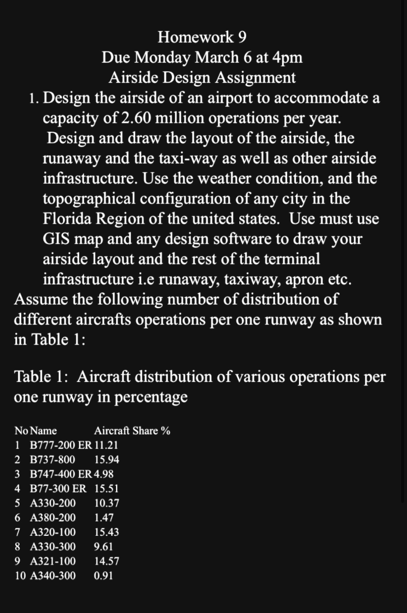 Homework 9 Due Monday March 6 at 4 p m Airside
