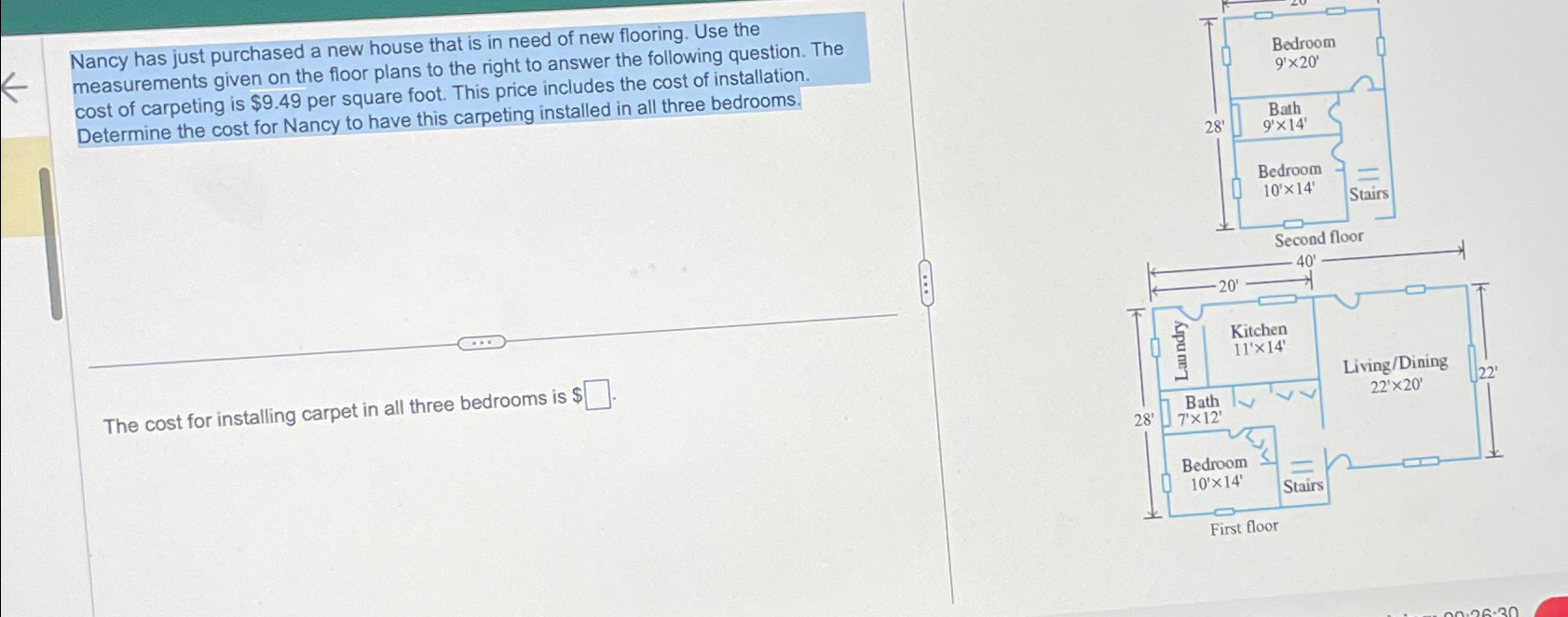 Nancy has just purchased a new house that is in