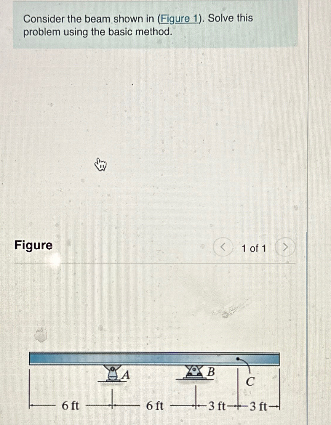 Consider the beam shown in ( Figure 1 ) . Solve