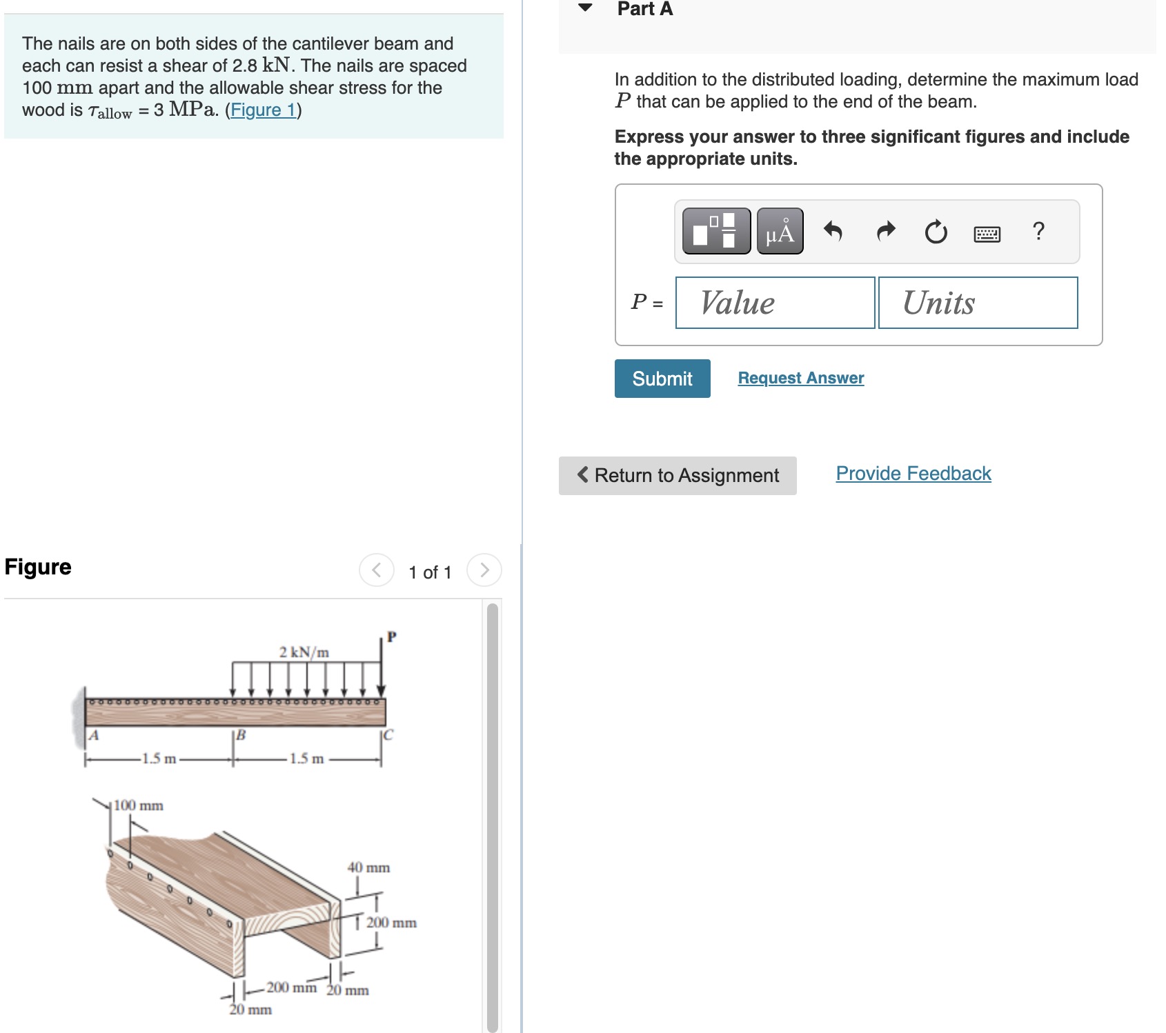 The nails are on both sides of the cantilever