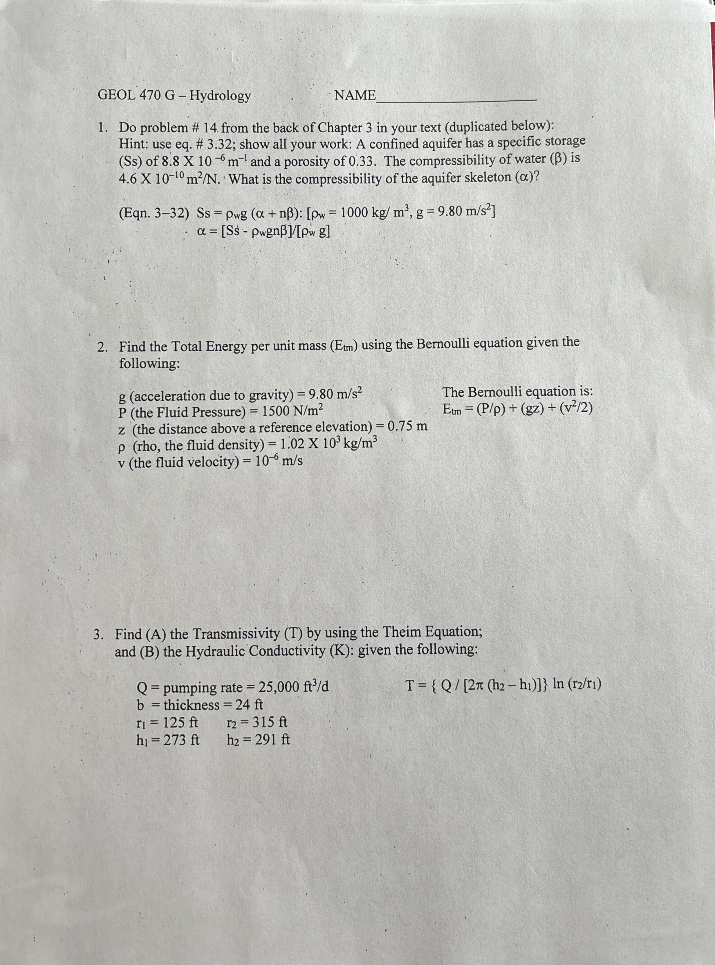 Do problem # 1 4 . from the back of Chapter 3 in
