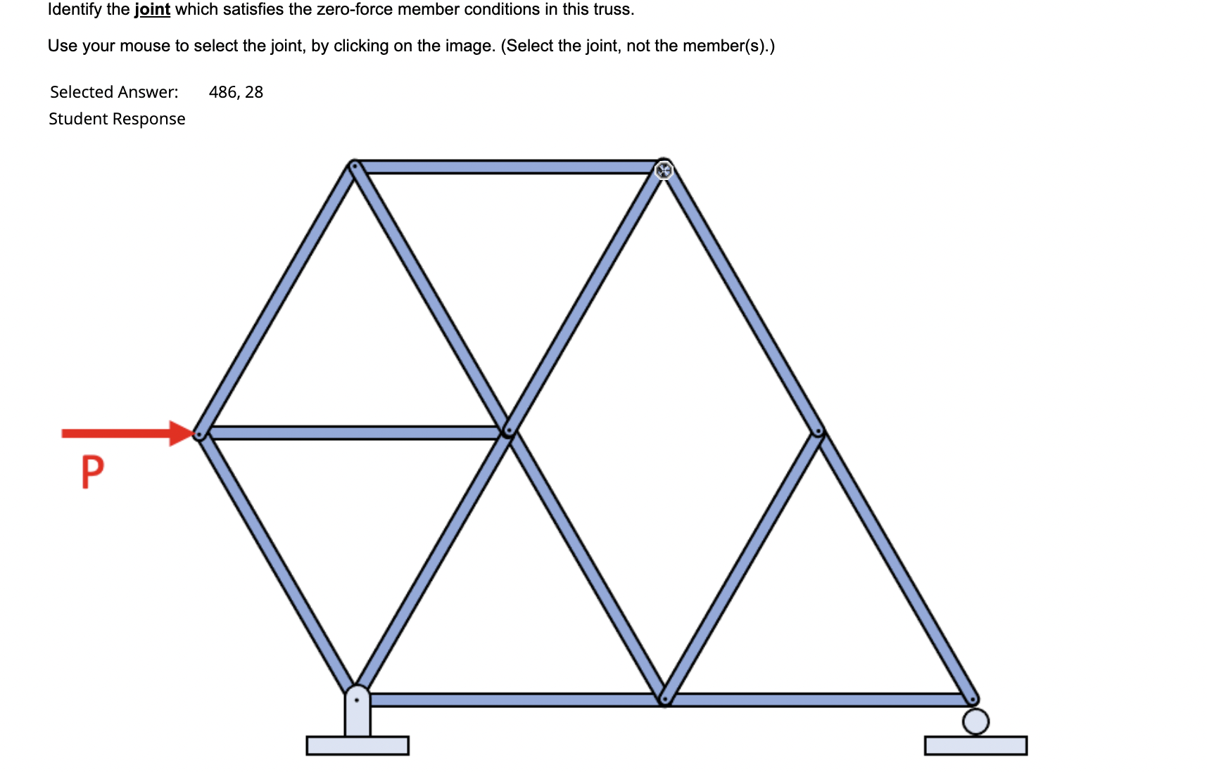 Identify the joint which satisfies the zero -