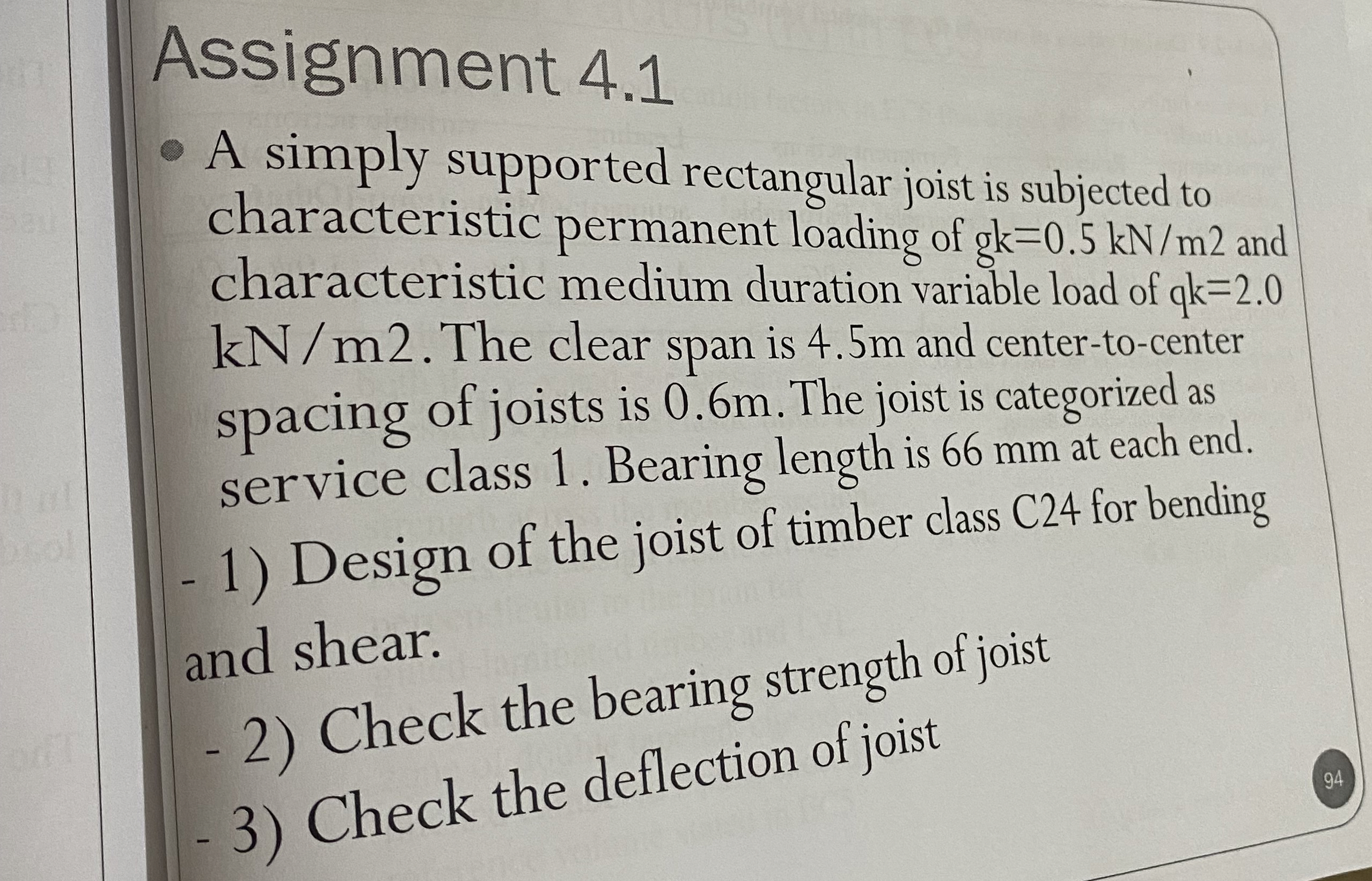 Assignment 4 . 1 A simply supported rectangular