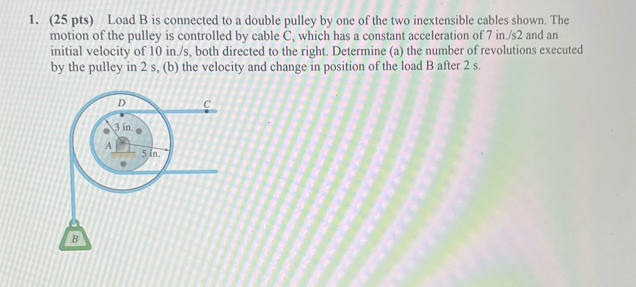 ( 2 5 pts ) Load B is connected to a double