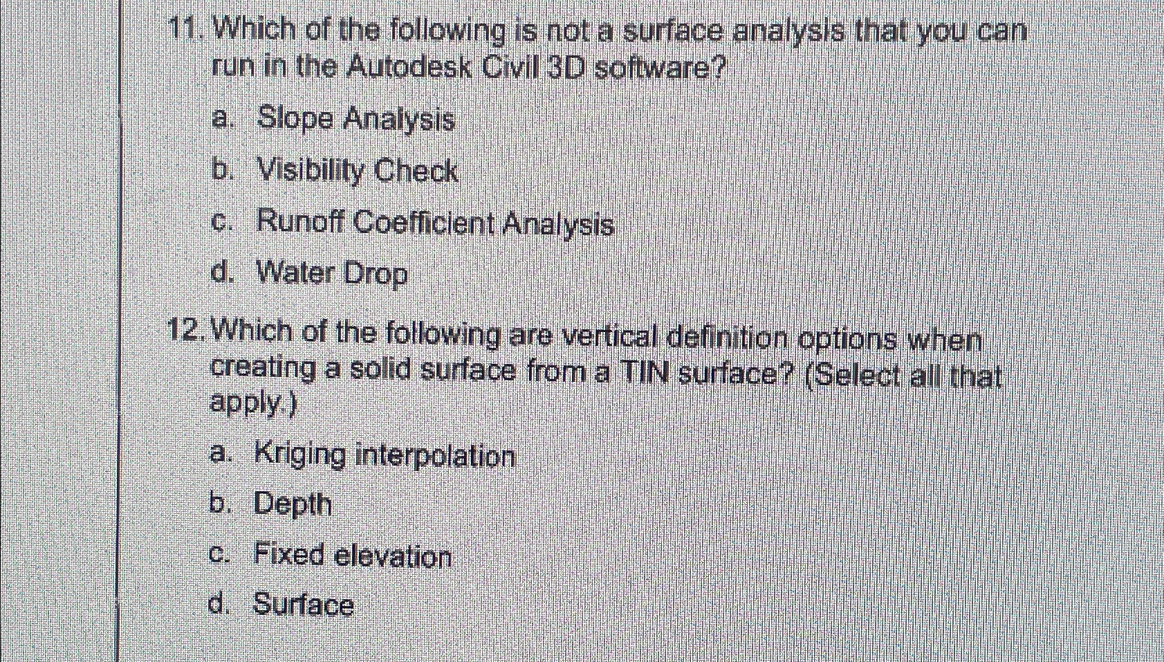 Which of the following is not a surface analysis