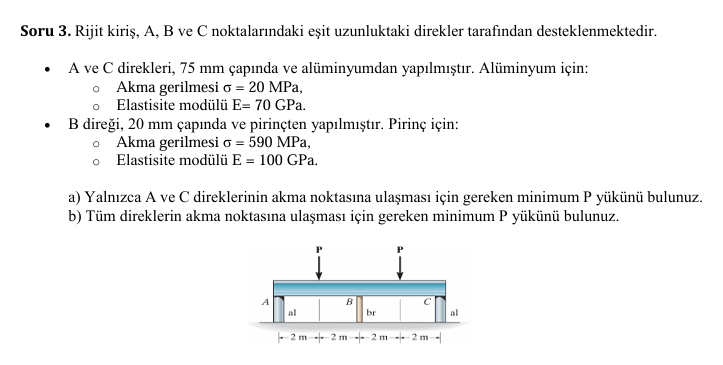 Soru 3 . Rijit kiri , A , B ve C noktalar ndaki e