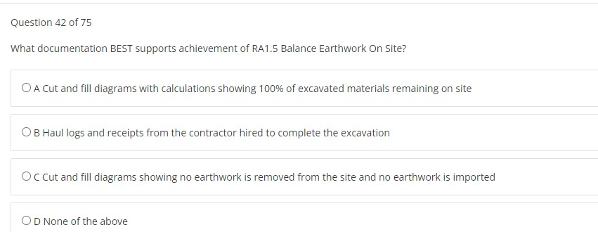 Question 4 2 of 7 5 What documentation BEST