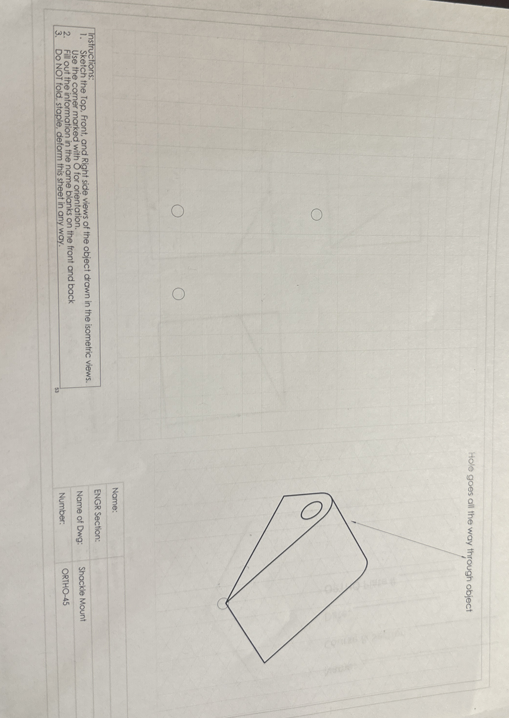 Hole goes all the way through object
