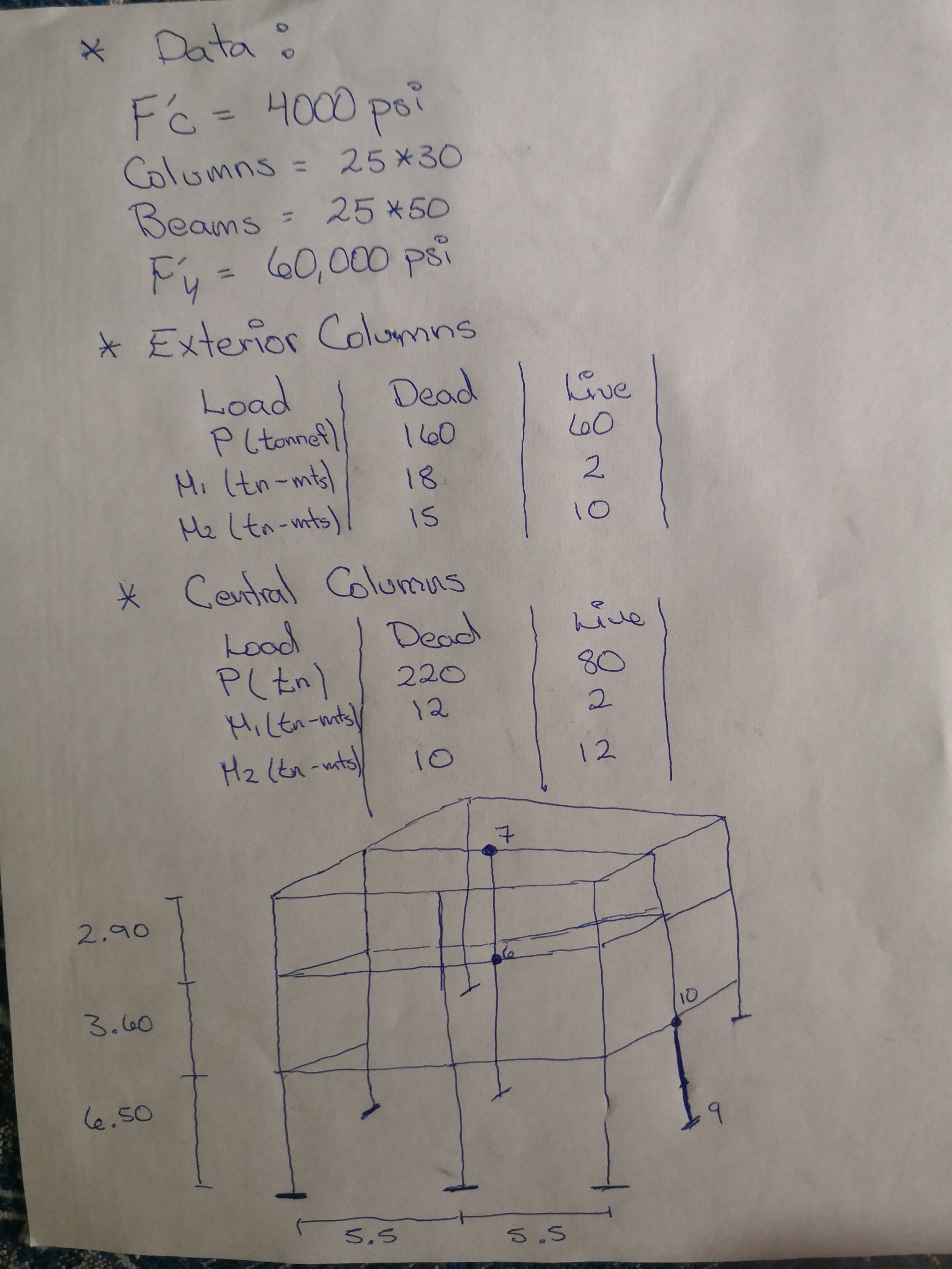 Analyze and design column 7 - 6 and 1 0 - 9