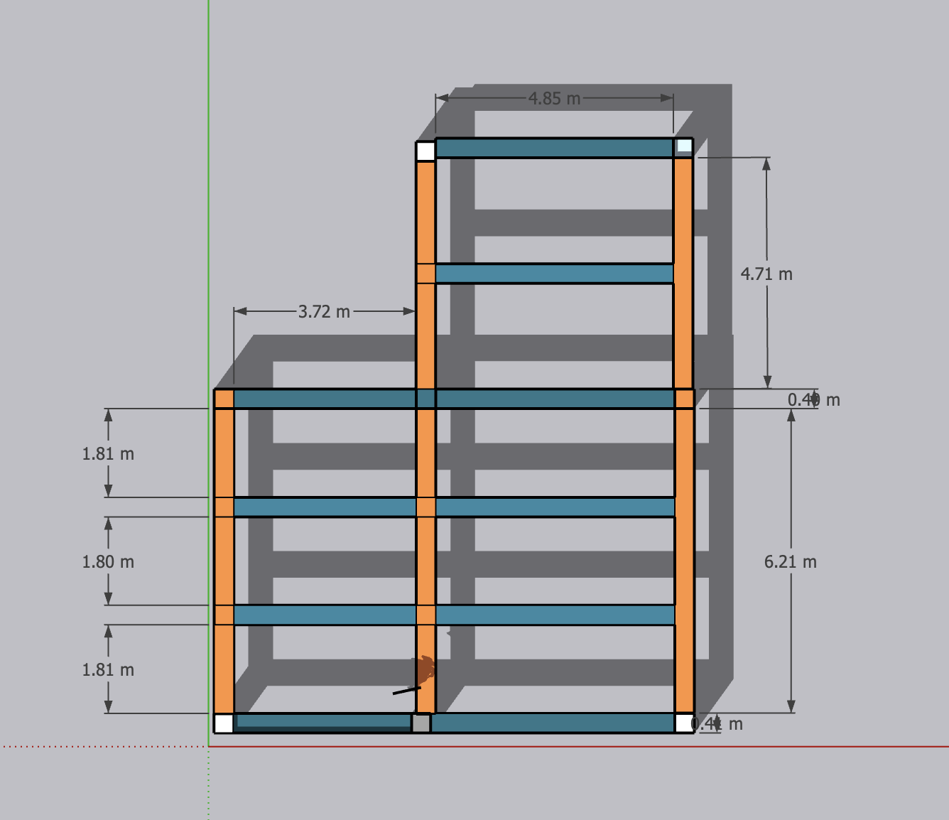 What are the primary / secondary beams internal