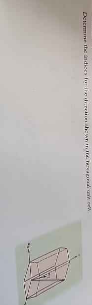 Determine the indices for the direction shown in