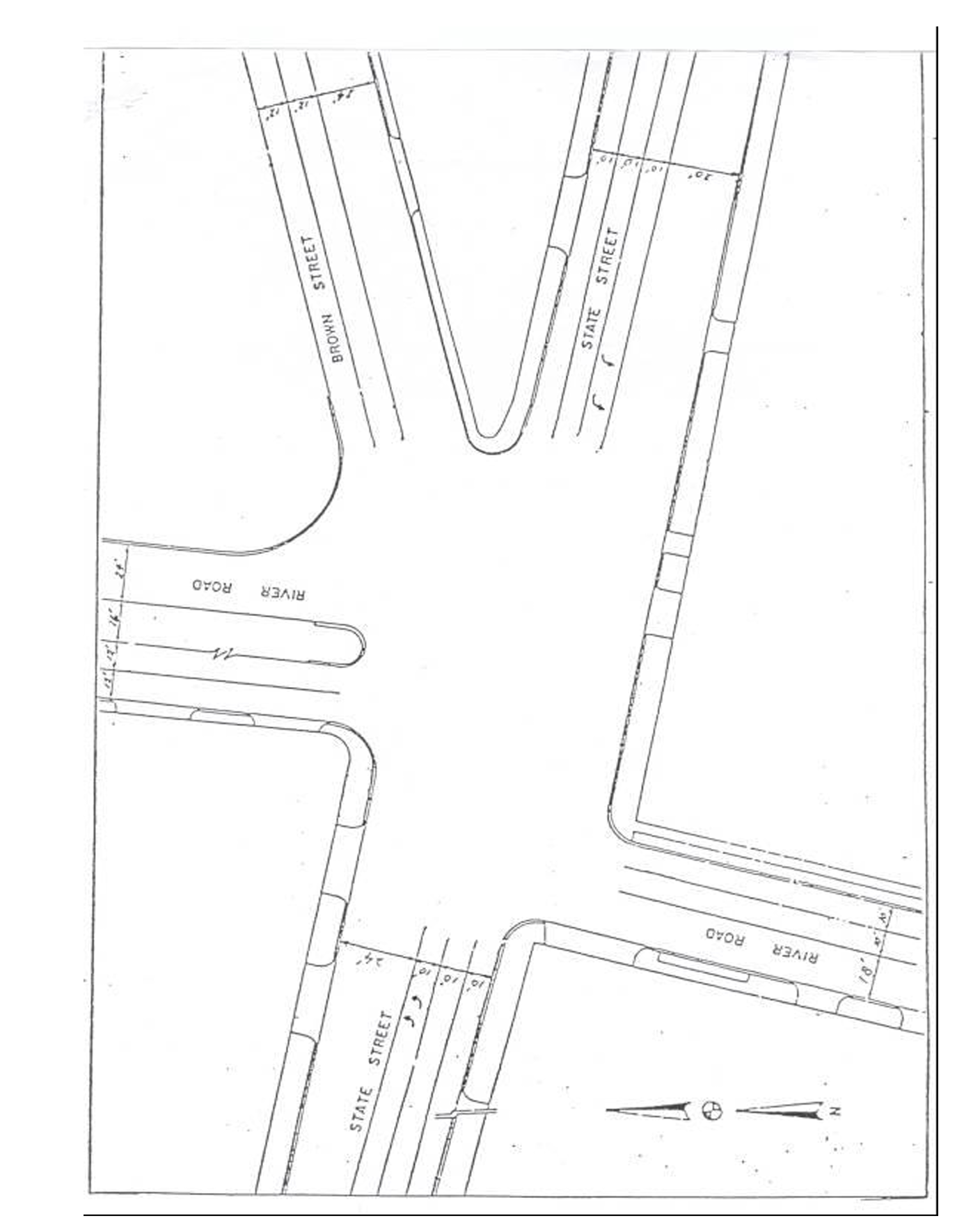 This intersection has medium traffic at all