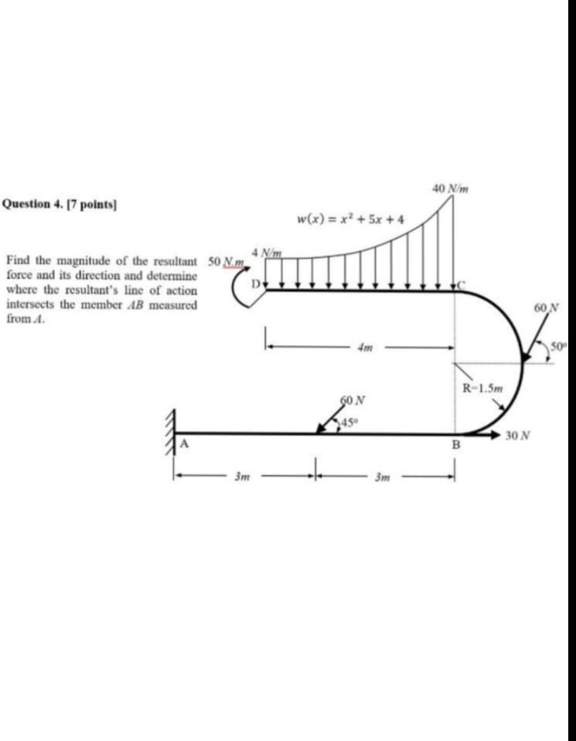 Question 4 . [ 7 points ] Find the magnitude of