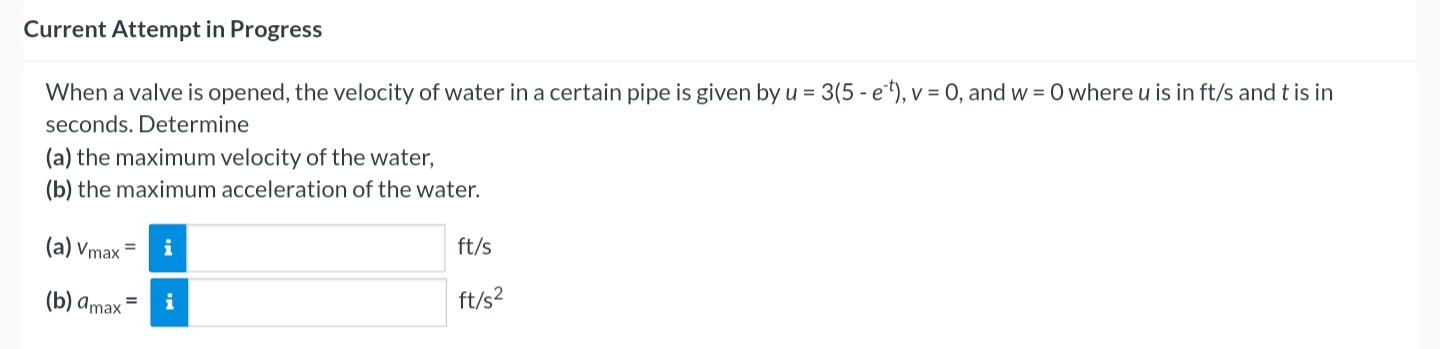Current Attempt in Progress When a valve is
