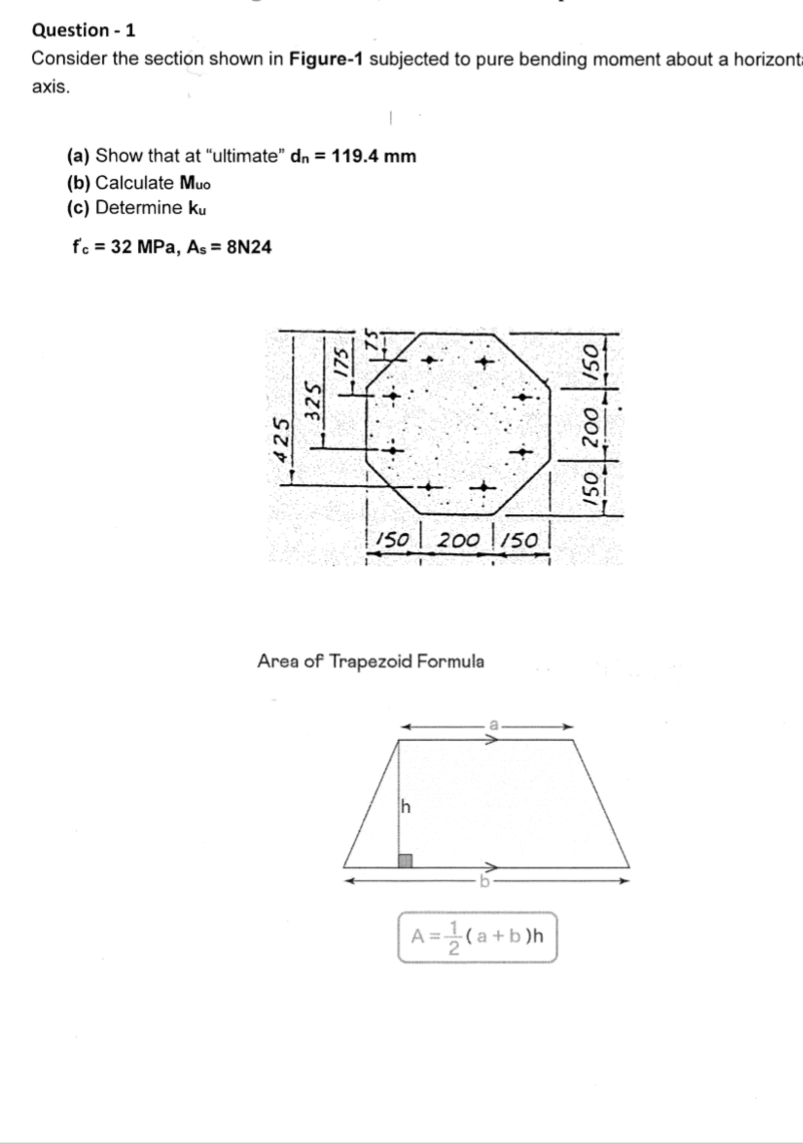 Consider the section shown in Figure - 1