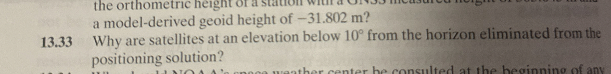 1 3 . 3 3 Why are satellites at an elevation