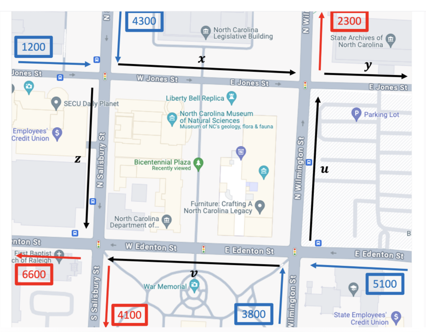 4 . Consider the following diagram of four