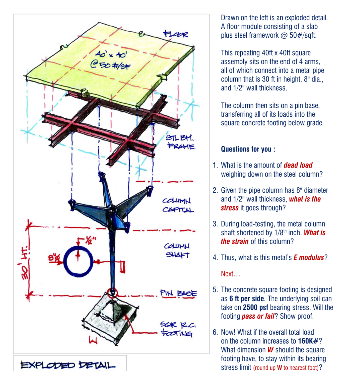 Drawn on the left is an exploded detail. A floor