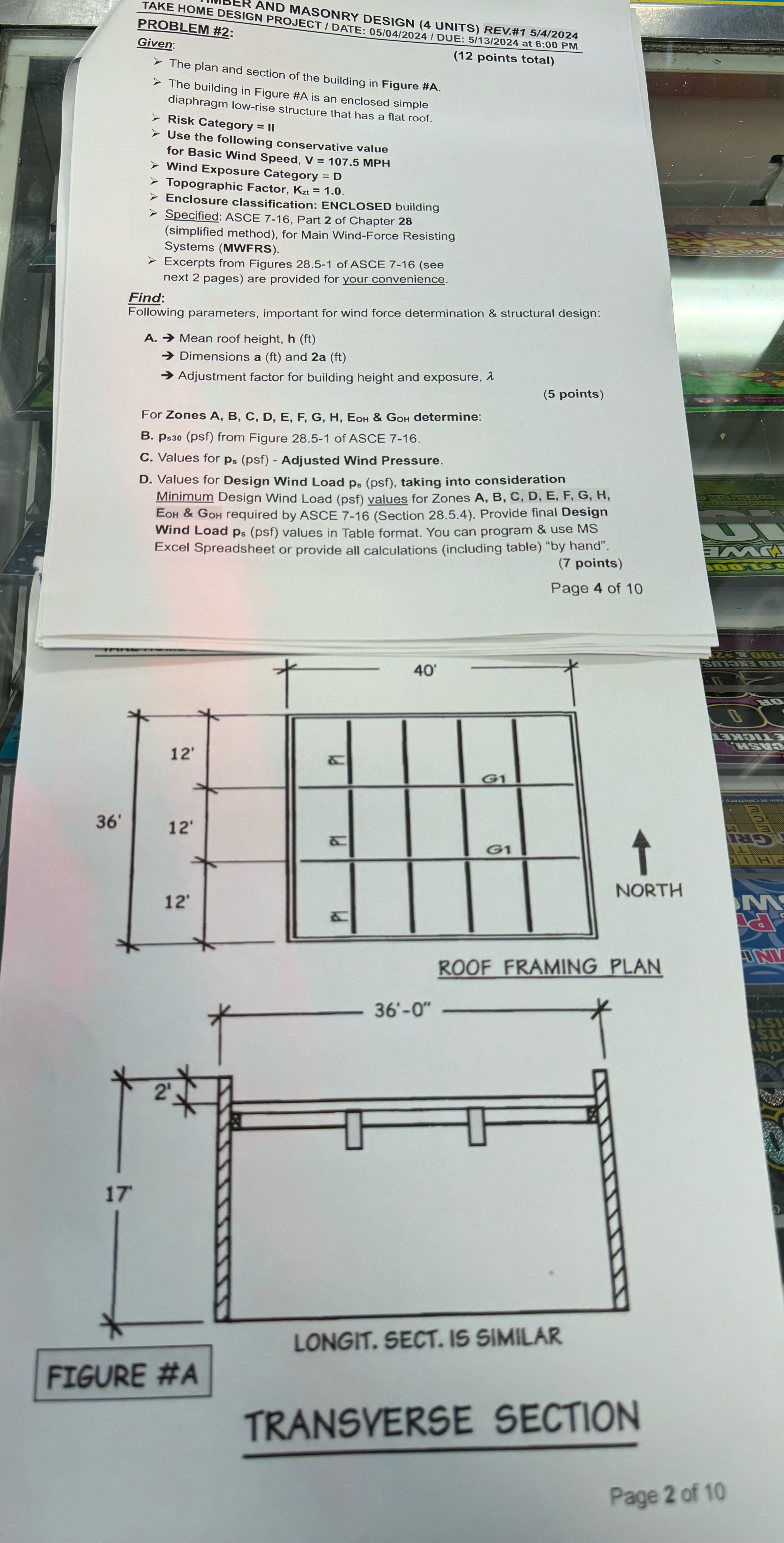 TAKE HOME DESIGN AND MASONRY DESIGN ( 4 UNITS )