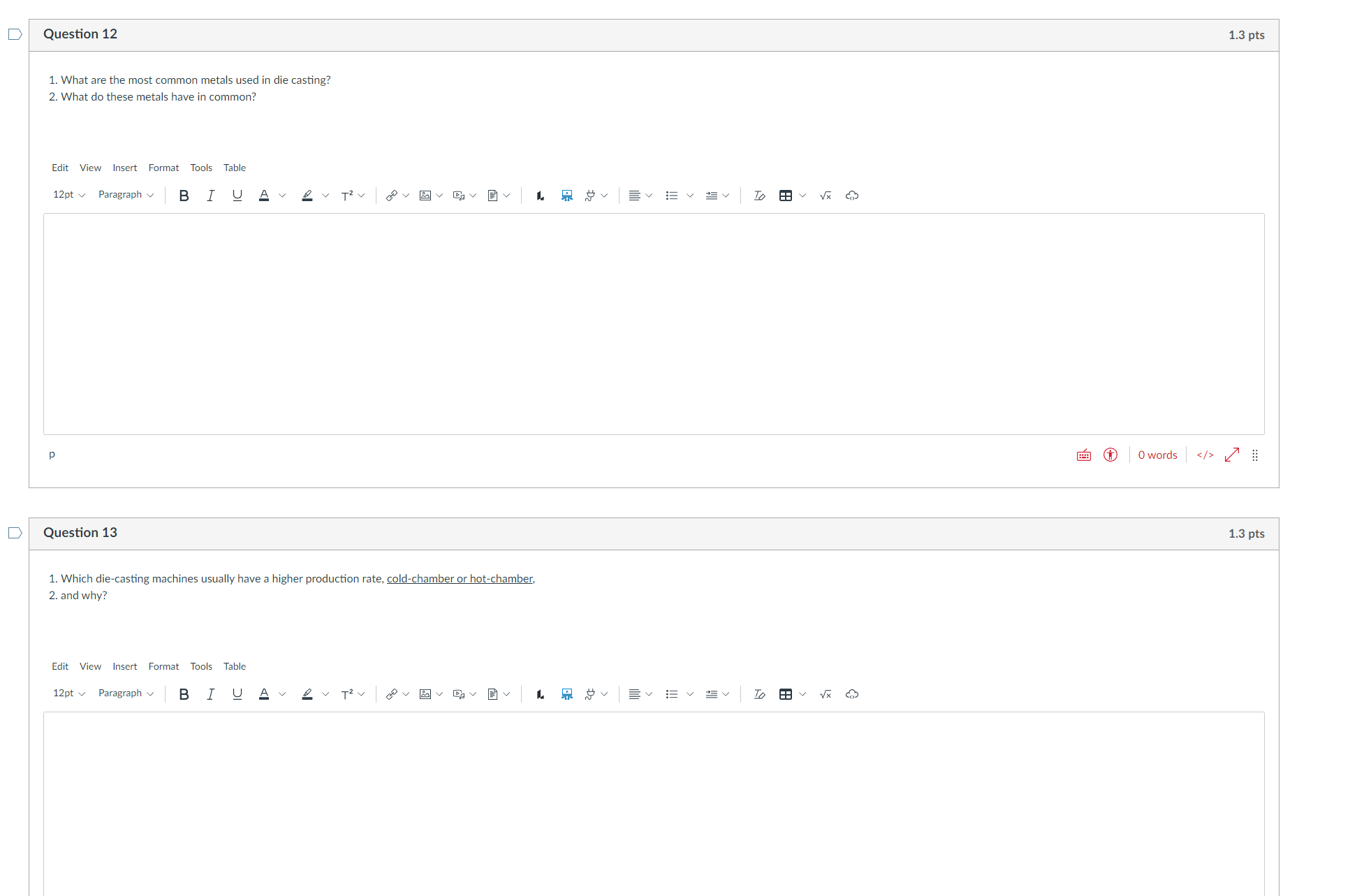 Please be as clear as possible for those two