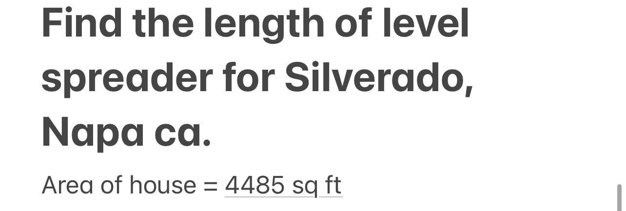 Find the length of level spreader for Silverado,